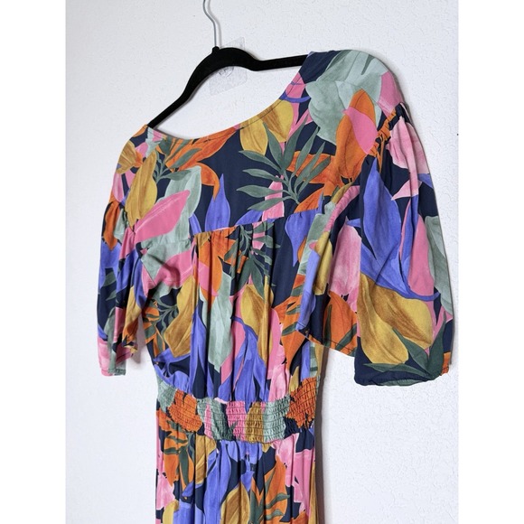 Anthropologie‎ Abel the Label Dress Womens Size M Santa Cruz Smocked Hi Low - Picture 7 of 13